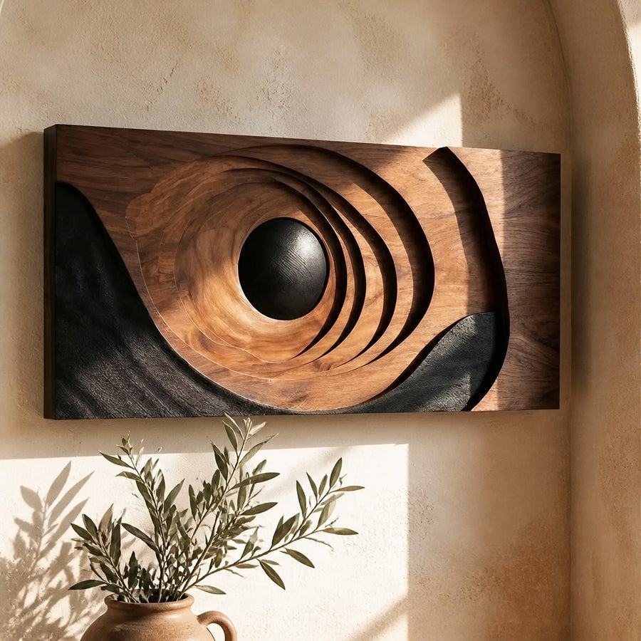 Contemporary Abstract Wall Art Panel For Bedroom Decor