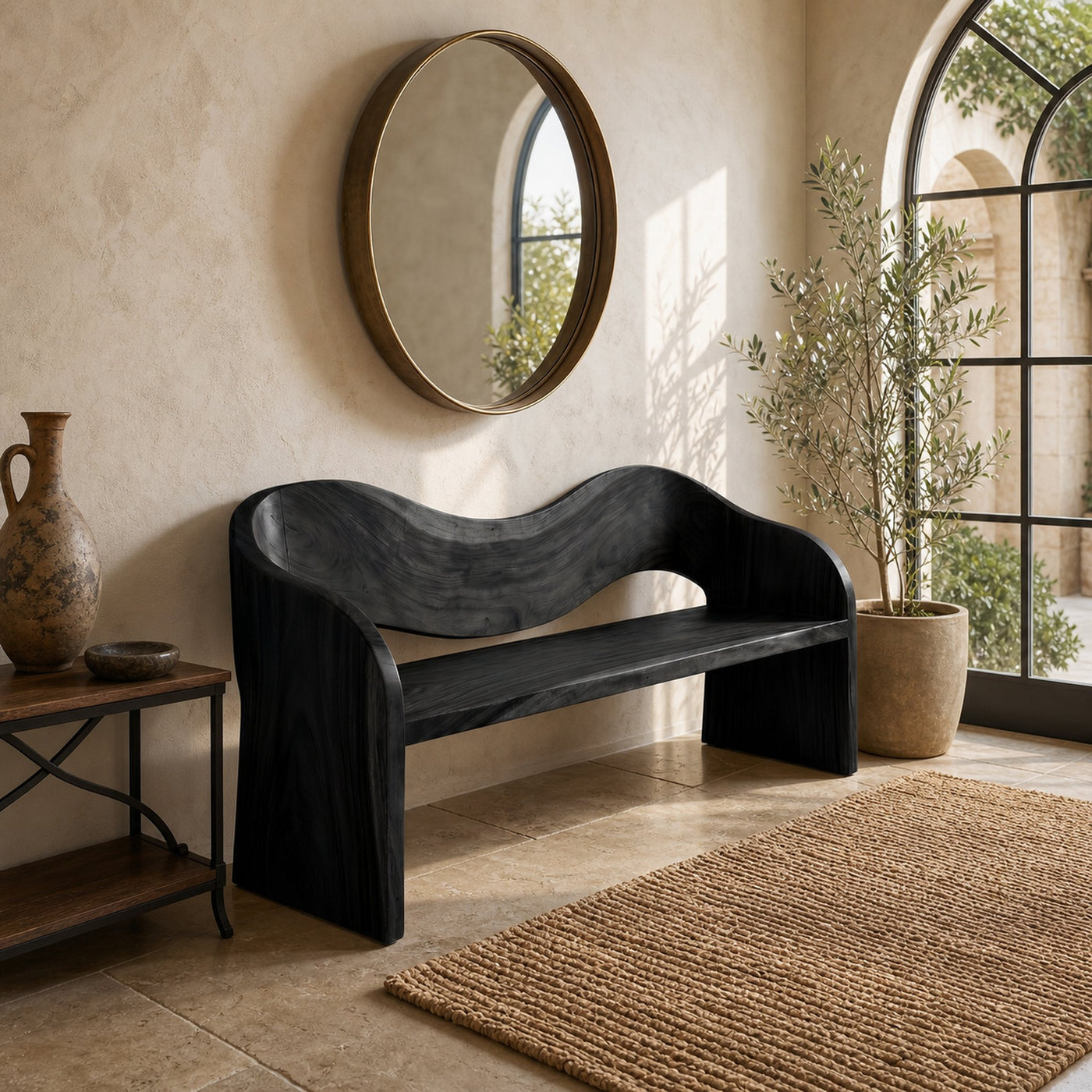 Contemporary Accent Bench Modern Residence - product view 7