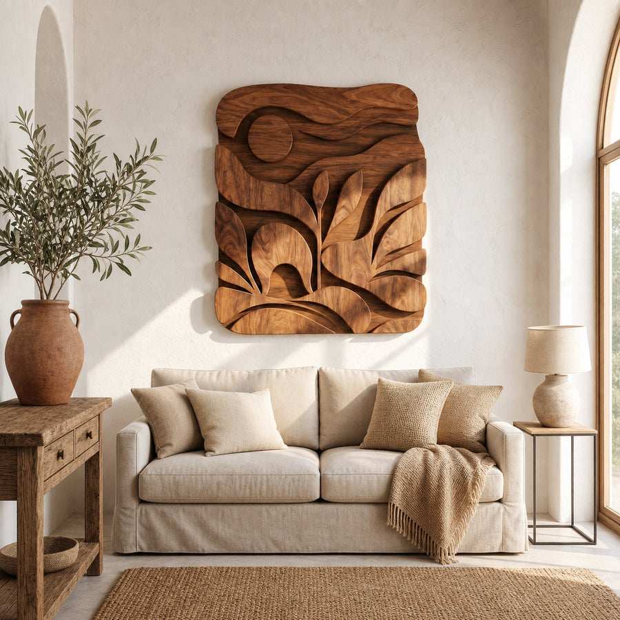 Contemporary Botanical Wall Art For Living Room