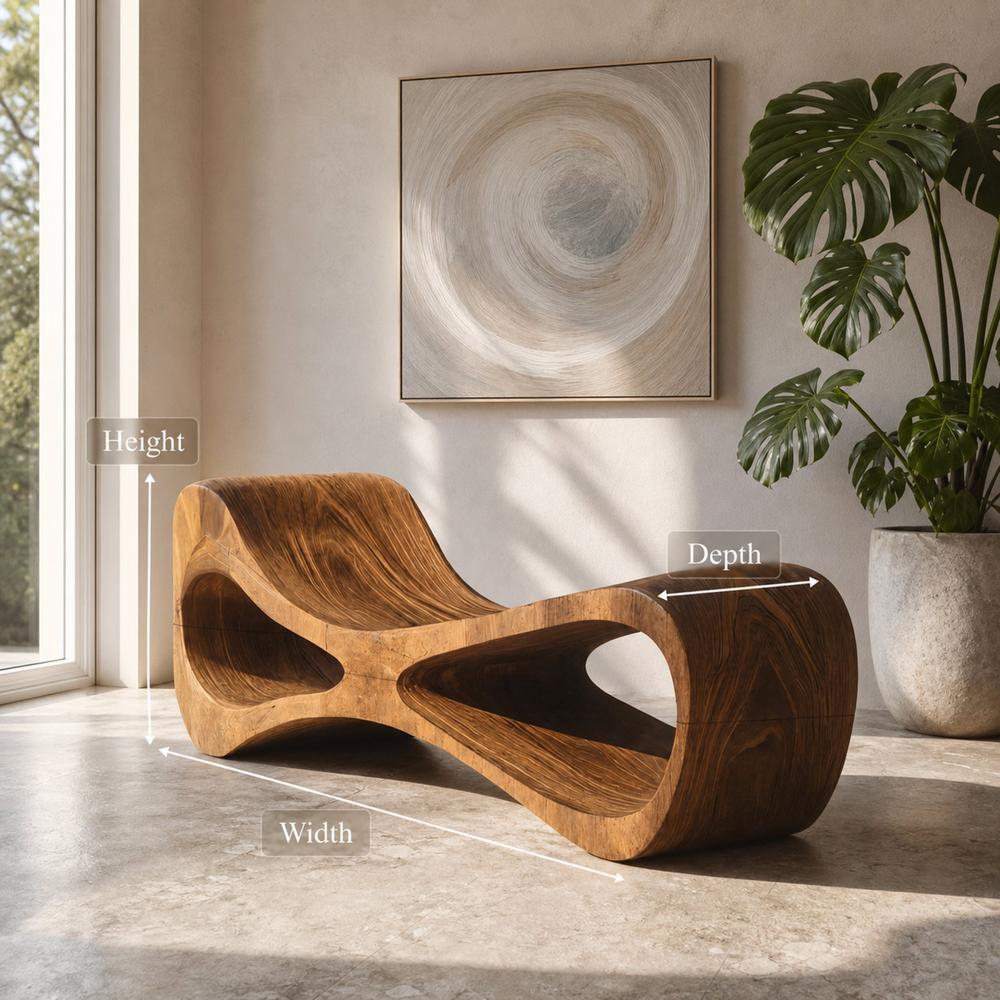 Contemporary Curved Chaise Lounge Chair For Bedroom - product view 6