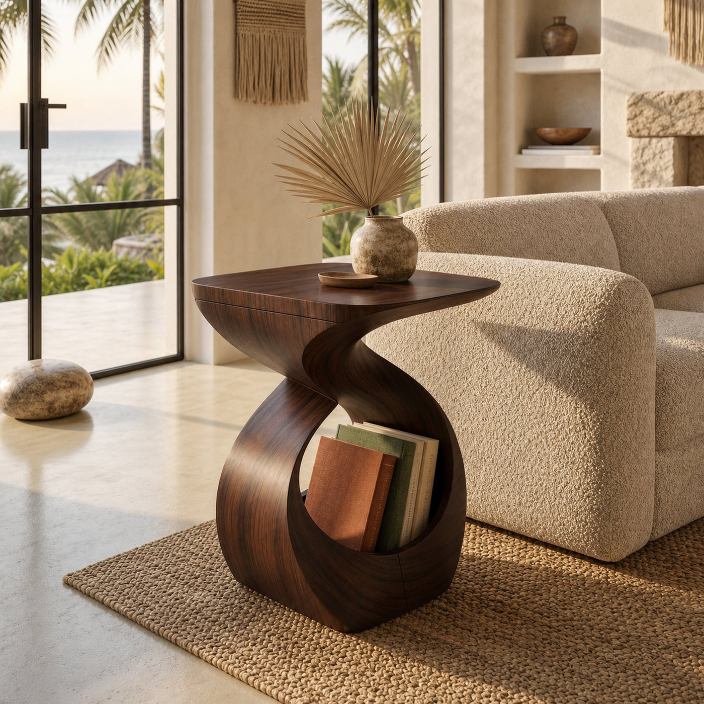 Contemporary Curved End Table For Apartment Interior Design - product view 7