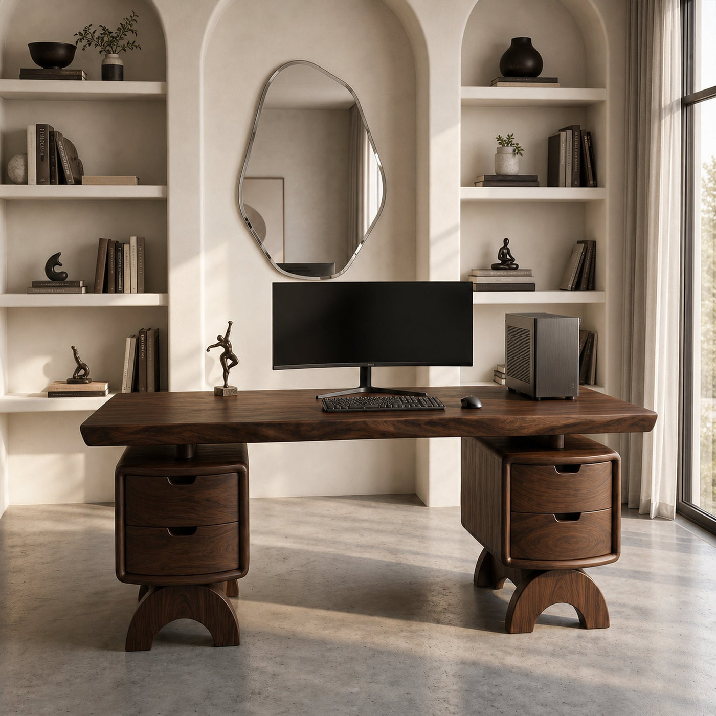 Contemporary Executive Desk Bedroom Office - product view 6