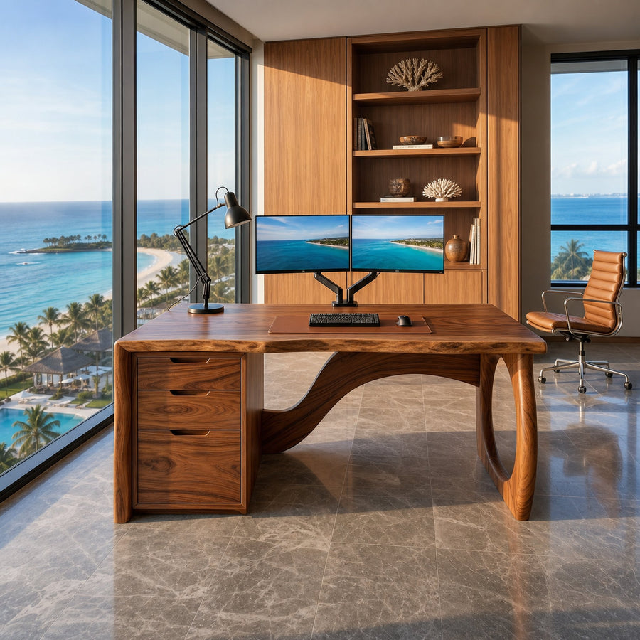 Contemporary Executive Desk Designer Workspace