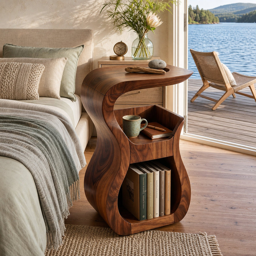 Contemporary Flowing Drink Table For Open Concept Interior