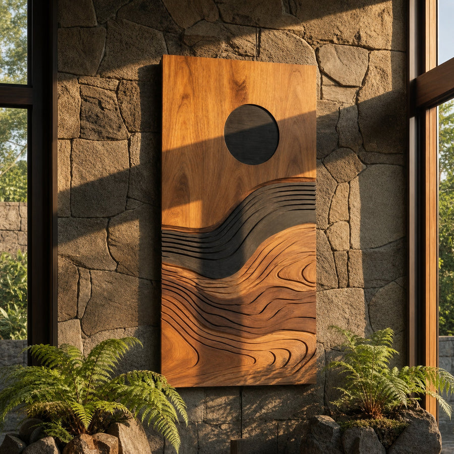 Contemporary Flowing Wall Decor For Entryway And Lounge Display