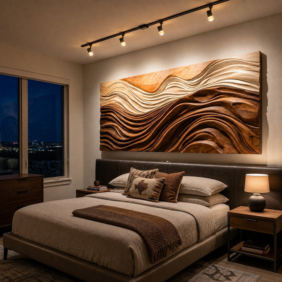 Contemporary Natural Wood Wall Art For Wall Decor