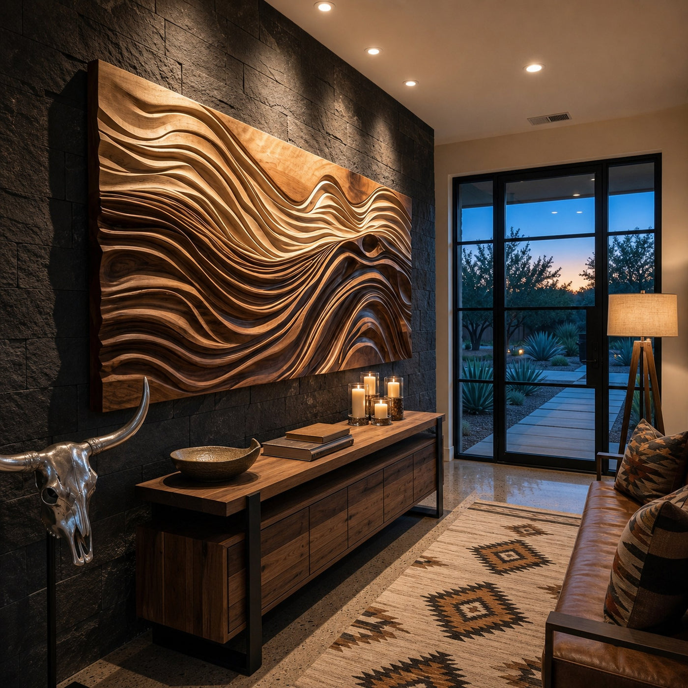 Contemporary Natural Wood Wall Art For Wall Decor - product view 3