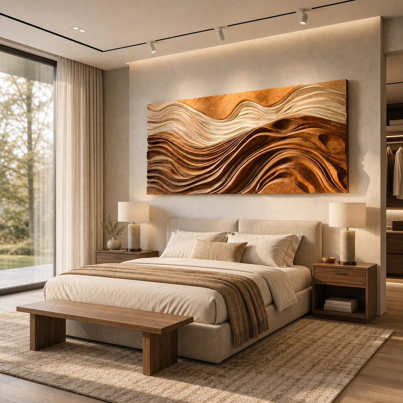 Contemporary Natural Wood Wall Art For Wall Decor - product view 4