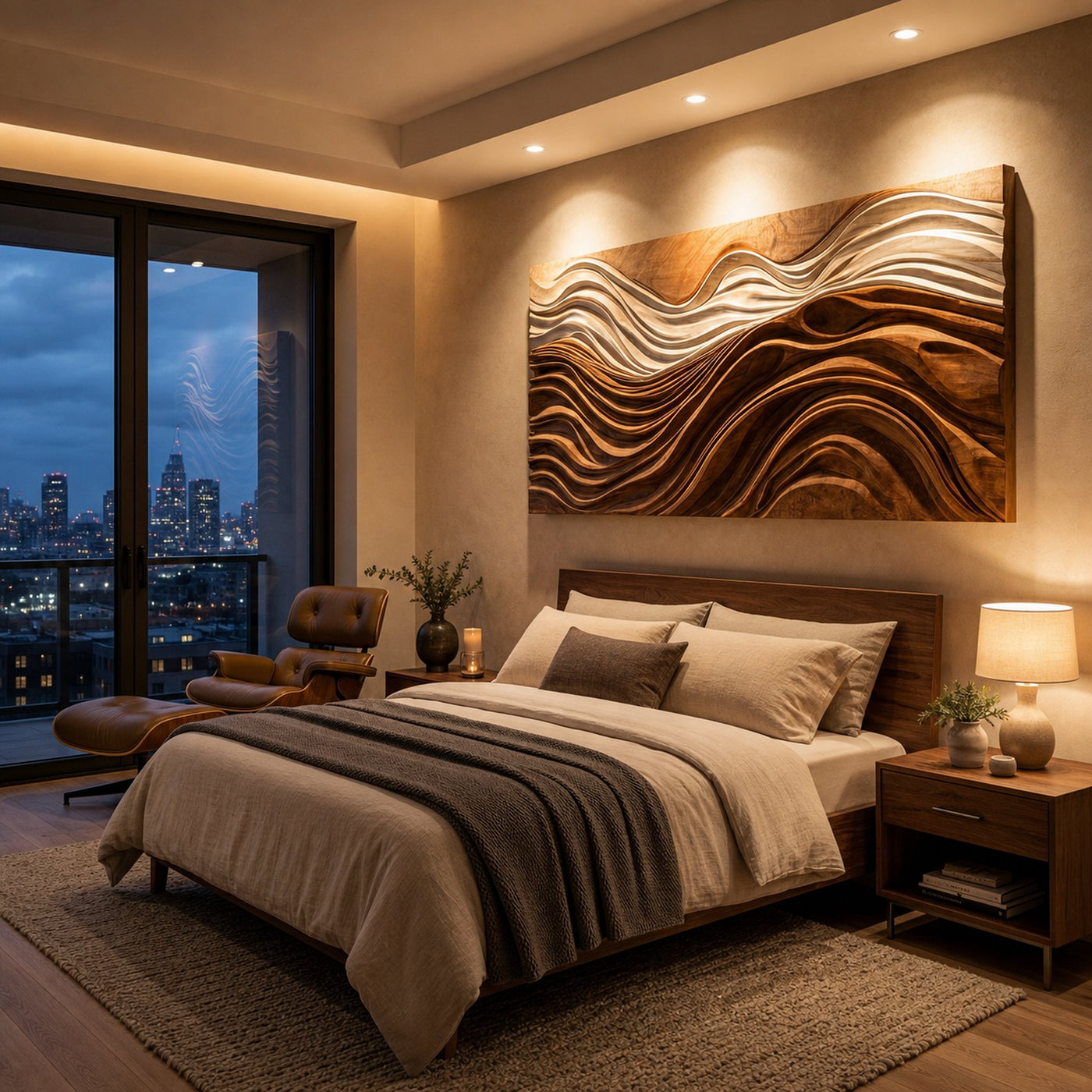 Contemporary Natural Wood Wall Art For Wall Decor - product view 5