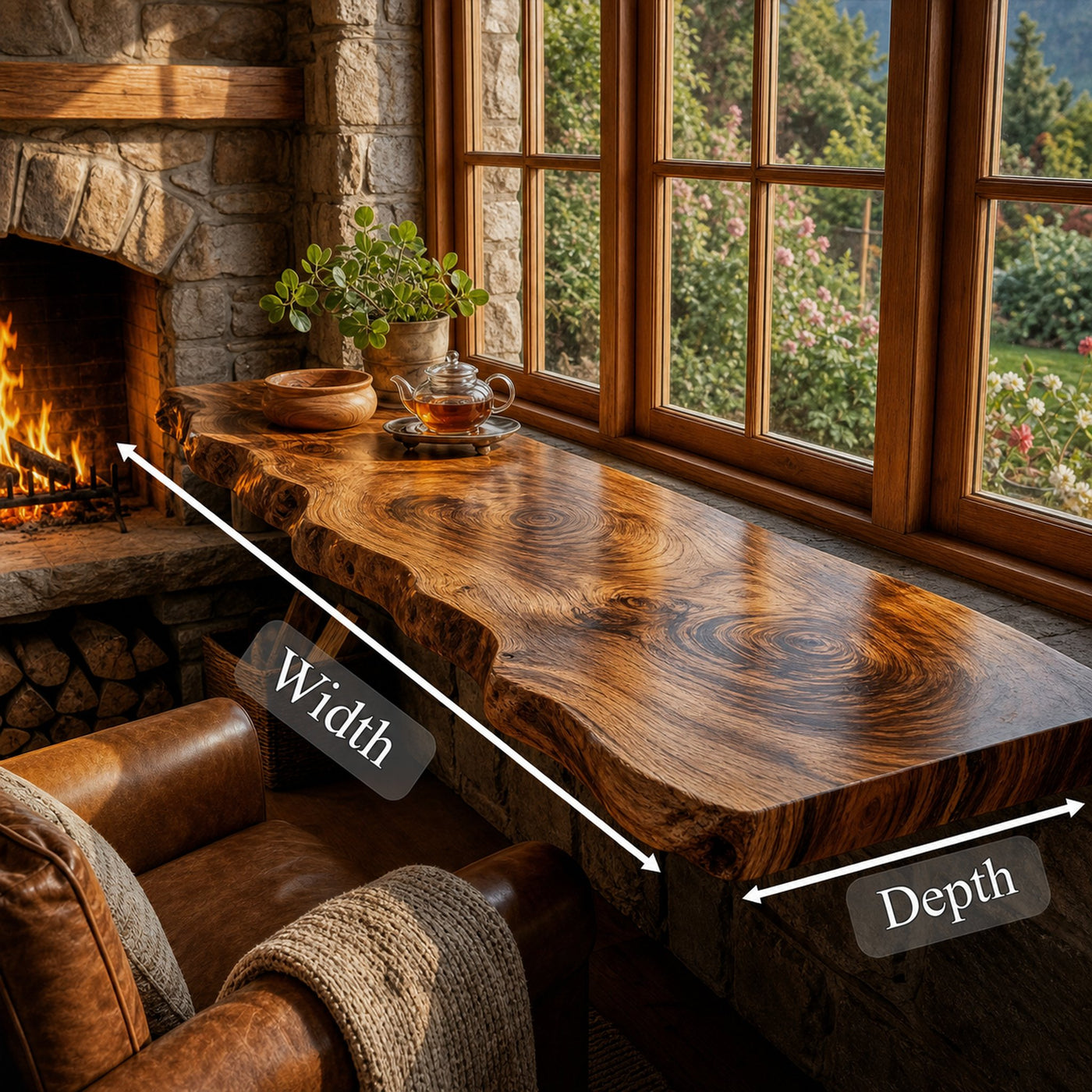 Contemporary Rustic Floating Shelf Solid Wood Live Edge Corner Design Kitchen And Living Room - product view 8