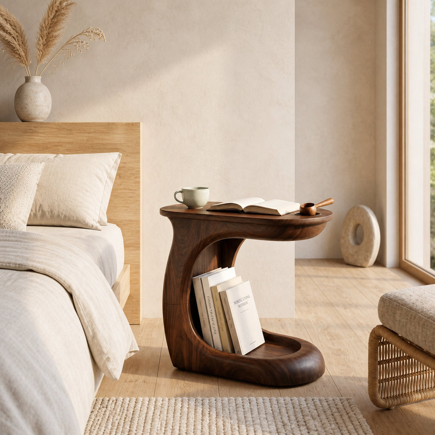 Contemporary Sculptural Side Table For Penthouse Interior Space - product view 7