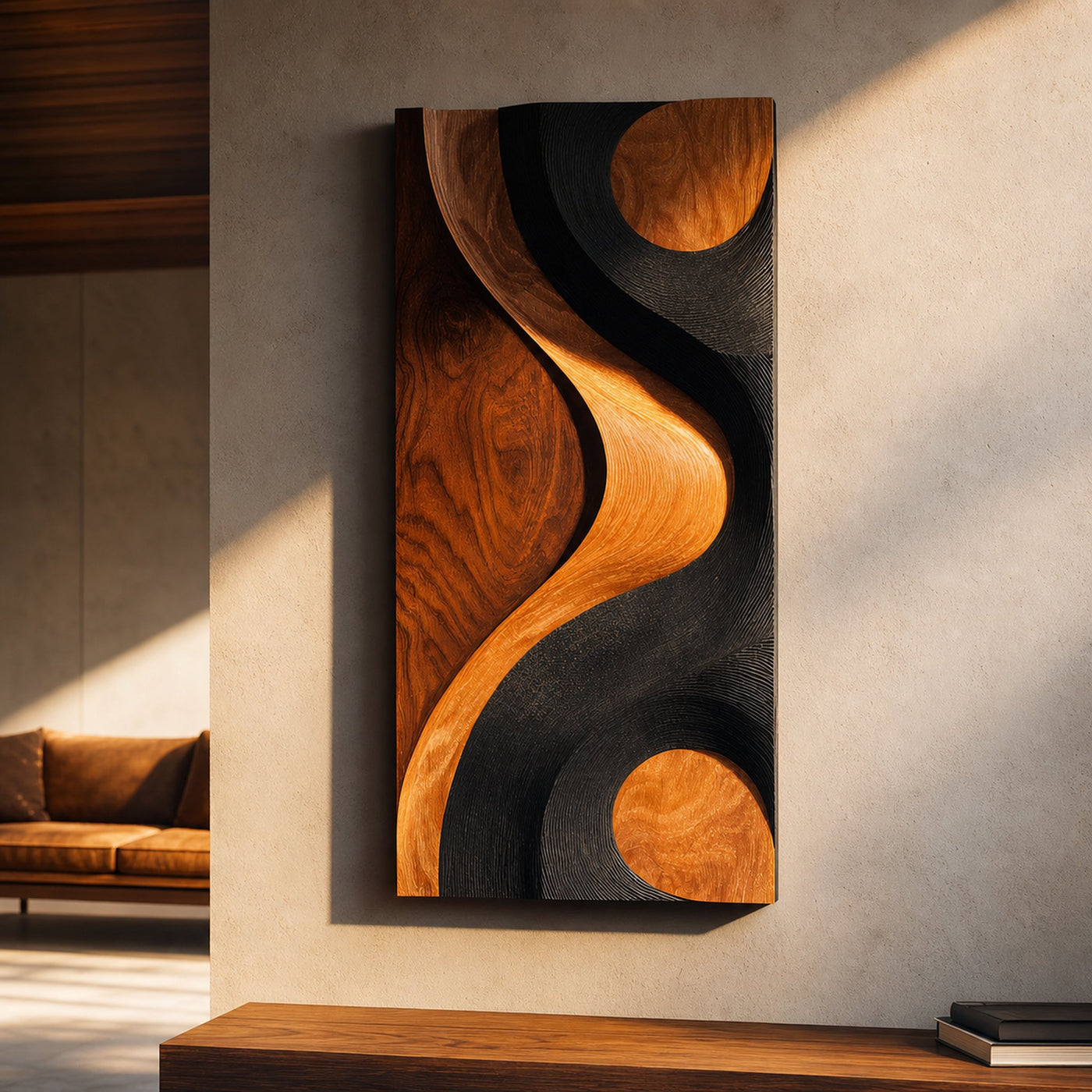 Contemporary Sculptural Wall Art For Bedroom Accent