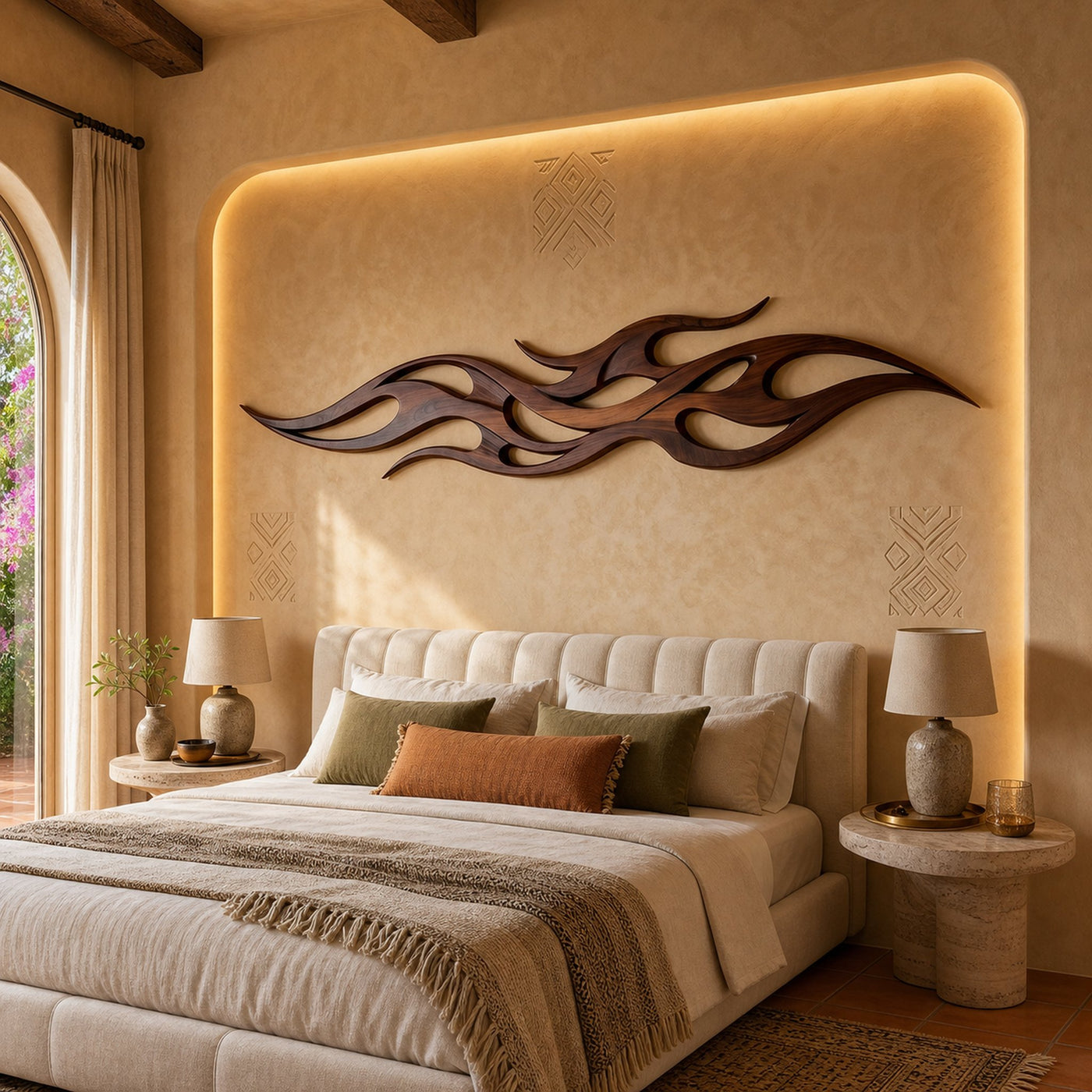 Contemporary Sculptural Wall Panel For Media Lounge Space