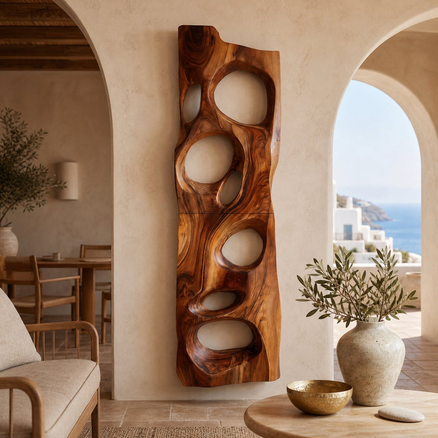 Contemporary Sculptural Wall Shelf For Entryway