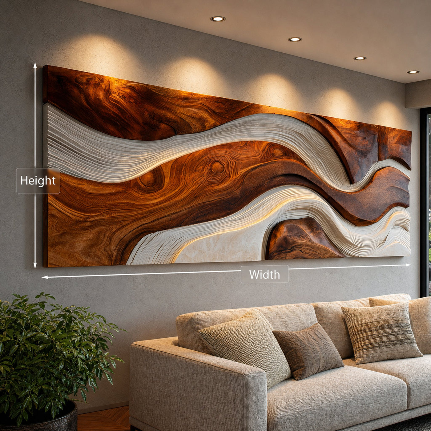 Contemporary Sculpture Wooden Wall Art For Living Room - product view 7