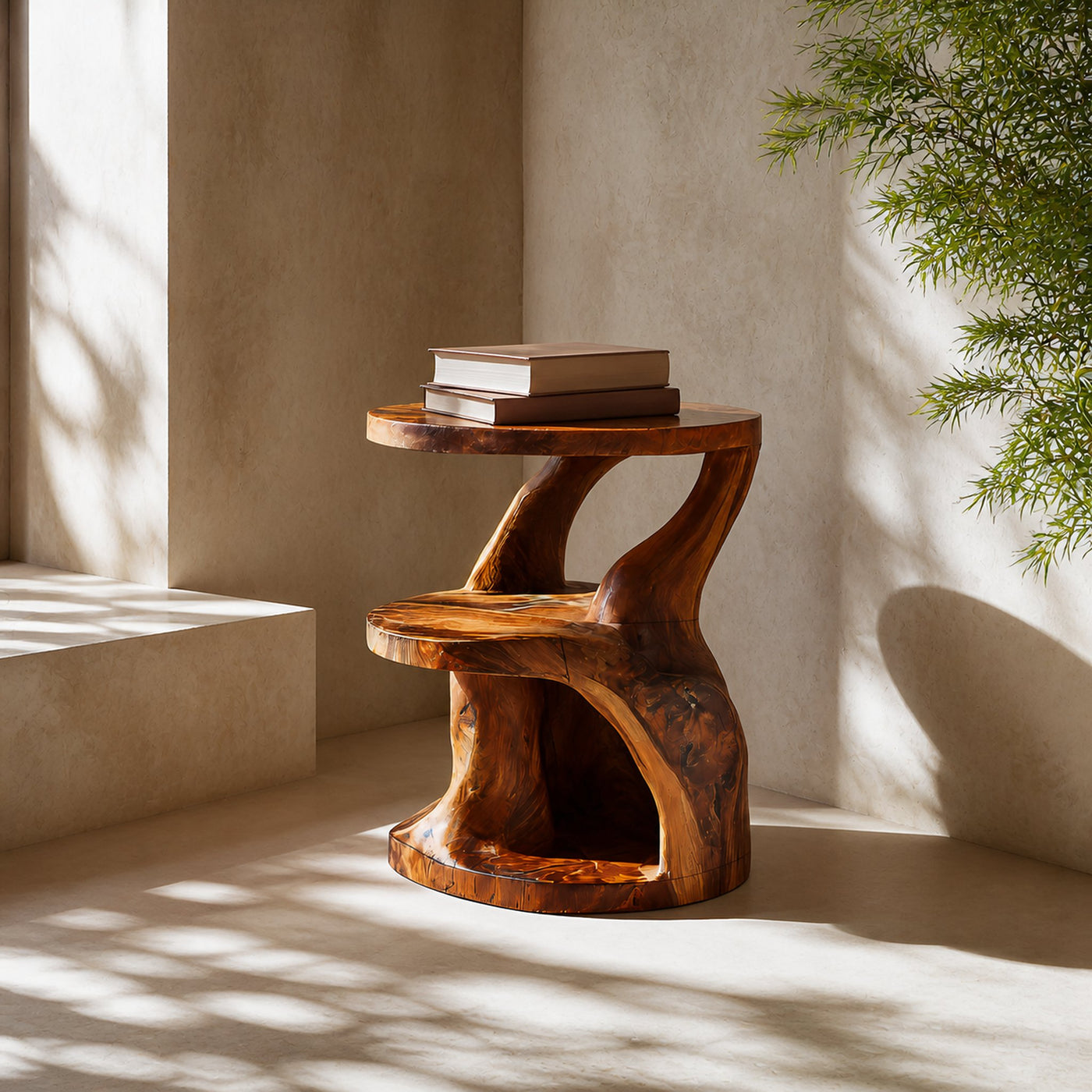 Contemporary Side Table Layered Design For Living Space