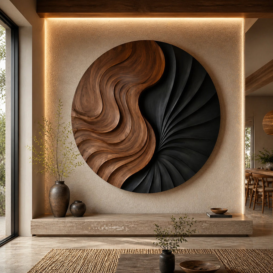 Contemporary Statement Wall Art For Open Living Interior