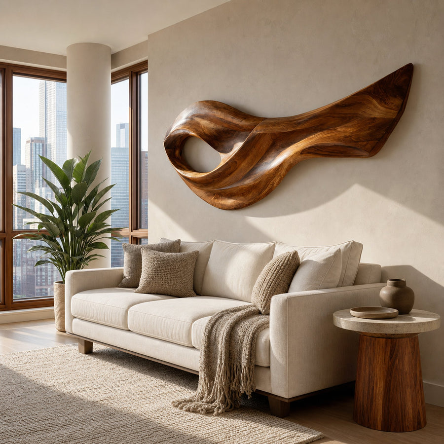 Contemporary Wood Wall Sculpture Art For Wall Decor