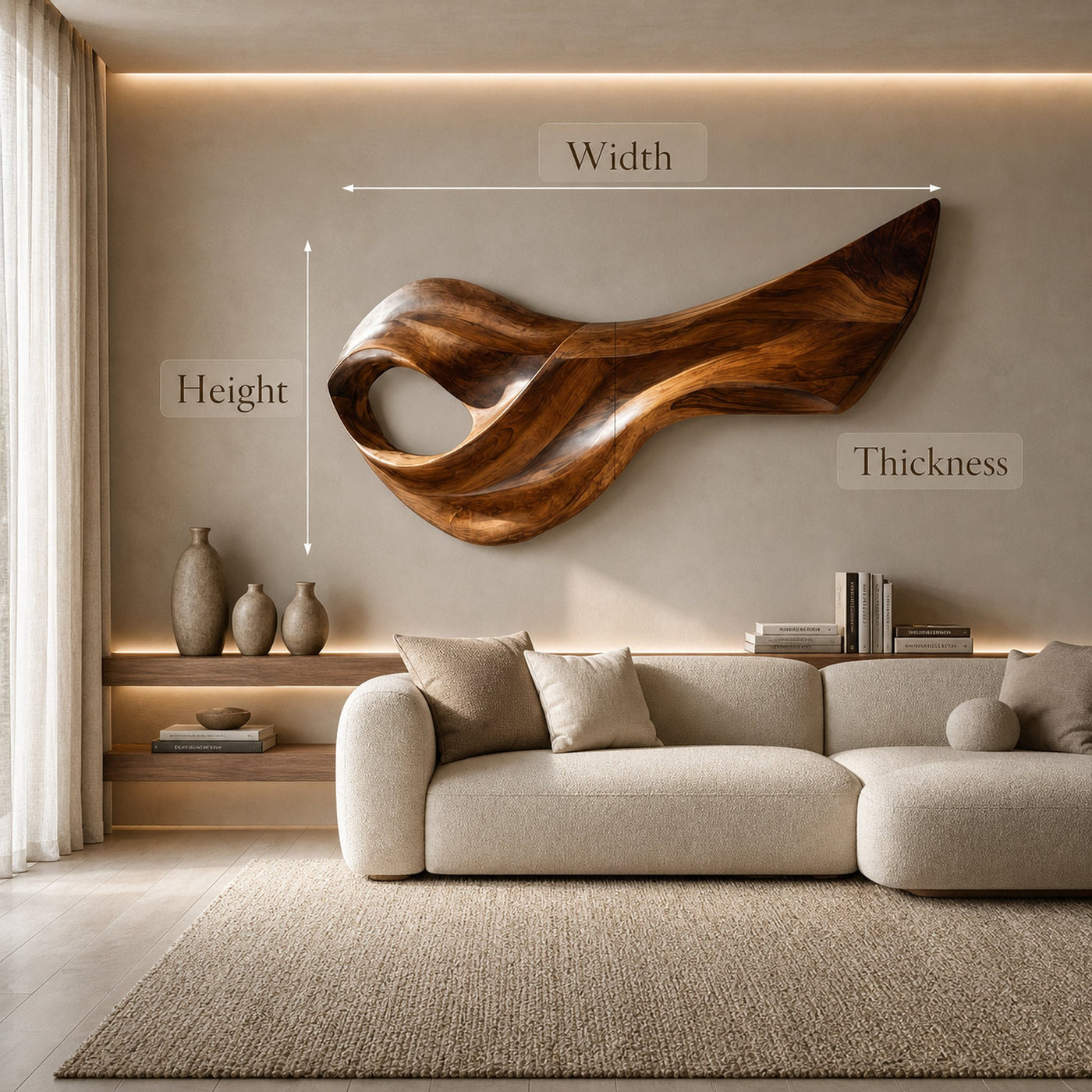 Contemporary Wood Wall Sculpture Art For Wall Decor - product view 8