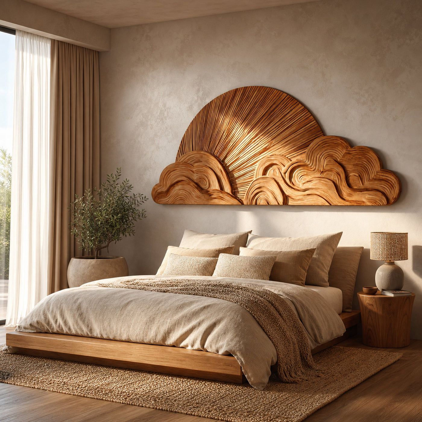 Contemporary Wooden Cloud Wall Art For Wall Decor - product view 7
