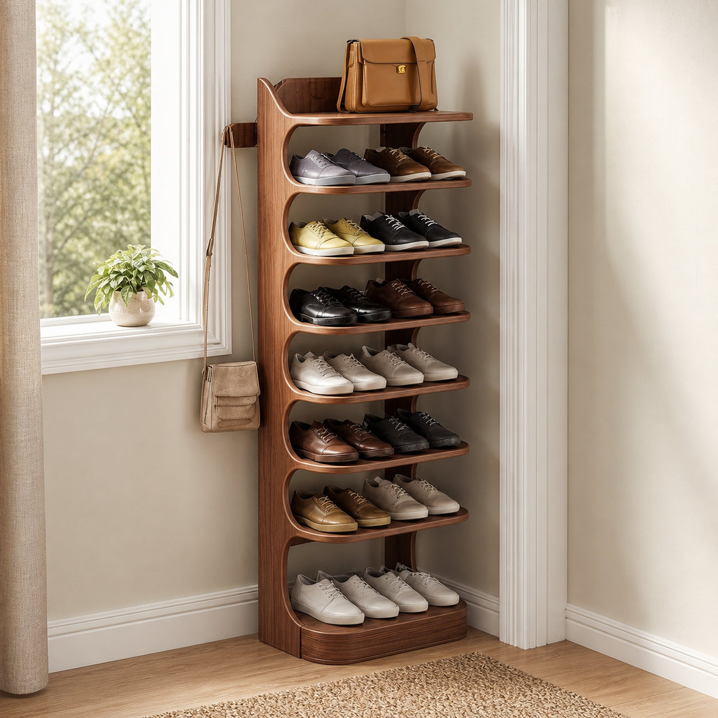 Custom Shoe Rack Solid Wood Decor Home Gitf