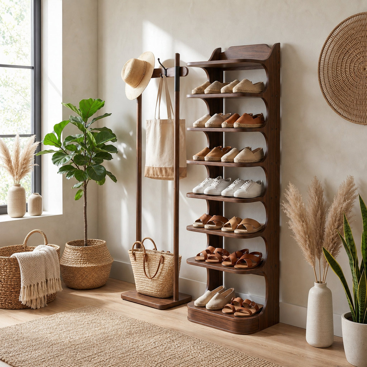Custom Shoe Rack Solid Wood Decor Home Gitf - product view 7