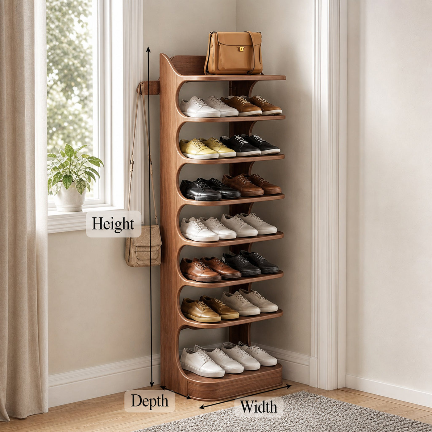 Custom Shoe Rack Solid Wood Decor Home Gitf - product view 8
