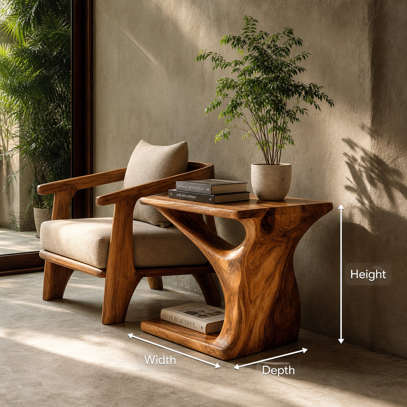 Decorative Side Table With Unique Base For Living Room - product view 8