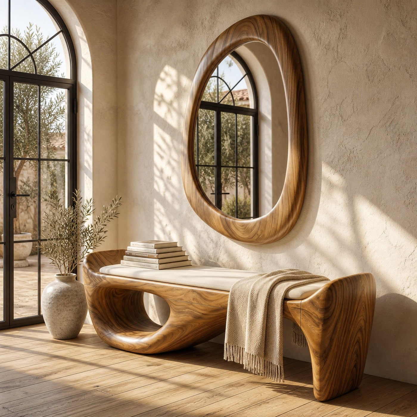 Designer Entryway Bench Organic Modern Home