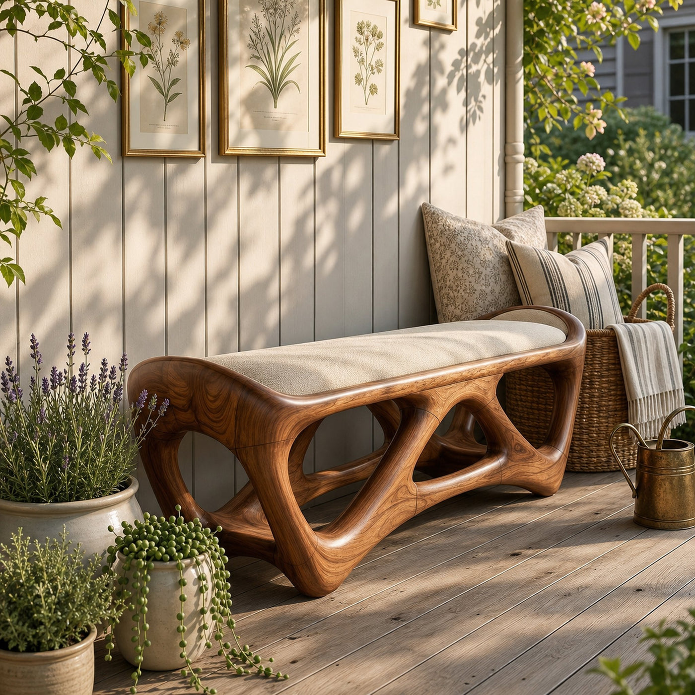 Designer Wooden Bench Creative Studio