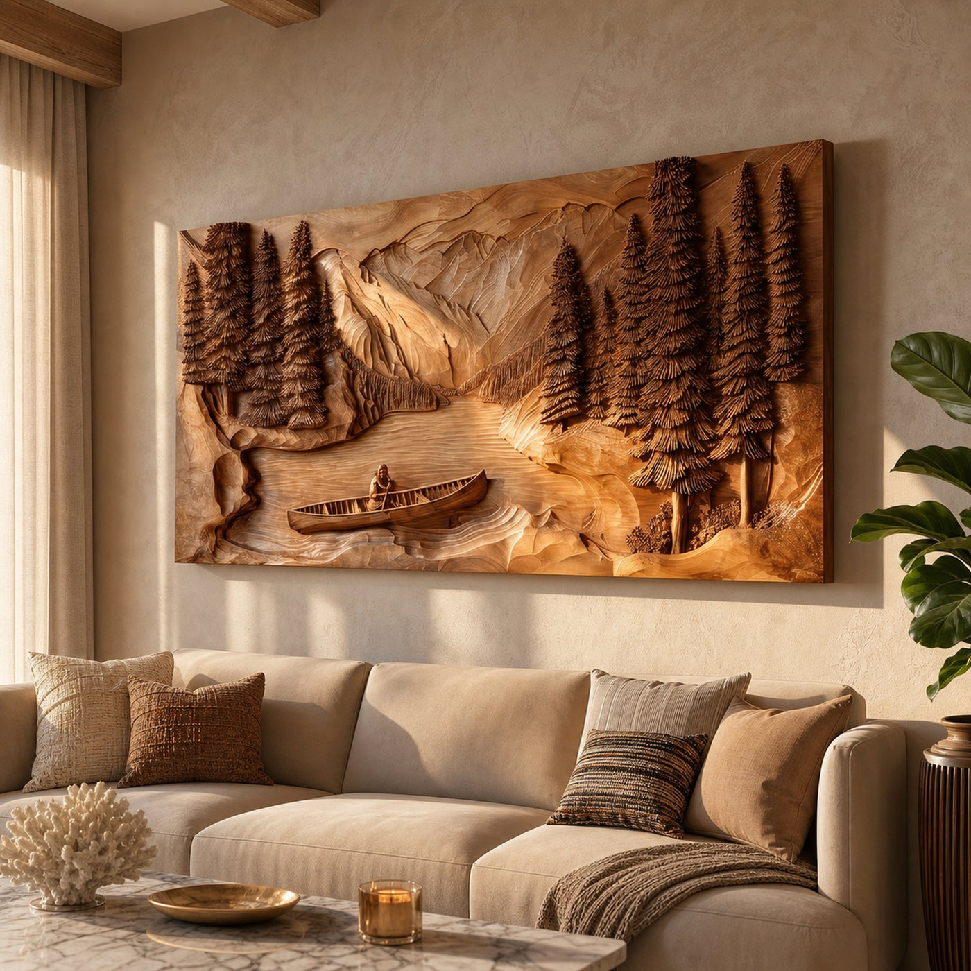 Dolphin Wooden Wall Sculpture For Luxury Coastal Interior Decor