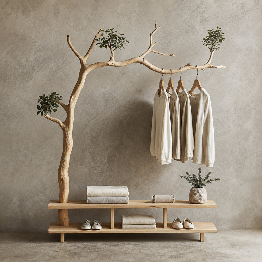 Driftwood Branch Coat Hanger Wall Mount Unique Towel Hook