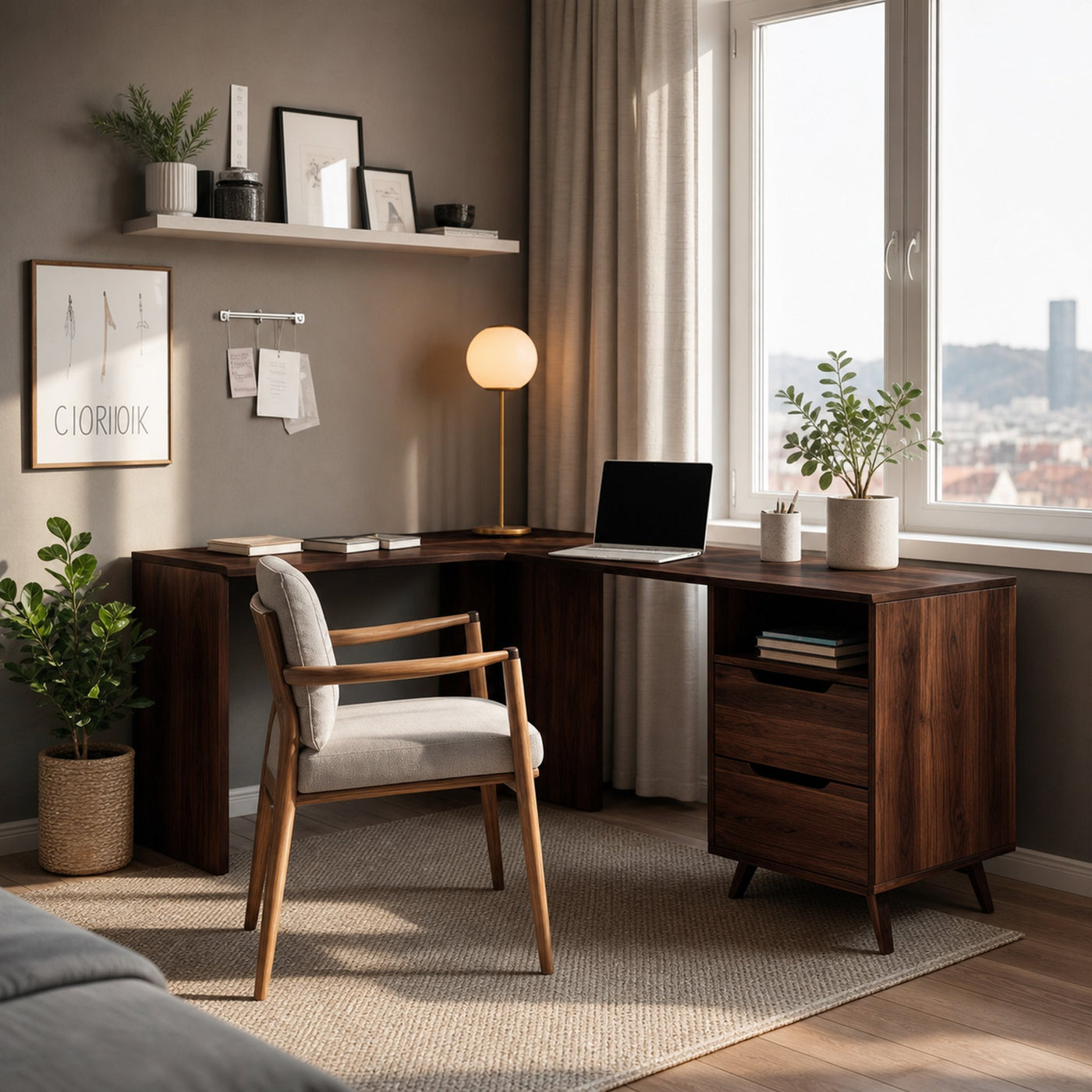 Elegant L Shaped Desk Corner For Home Office - product view 7