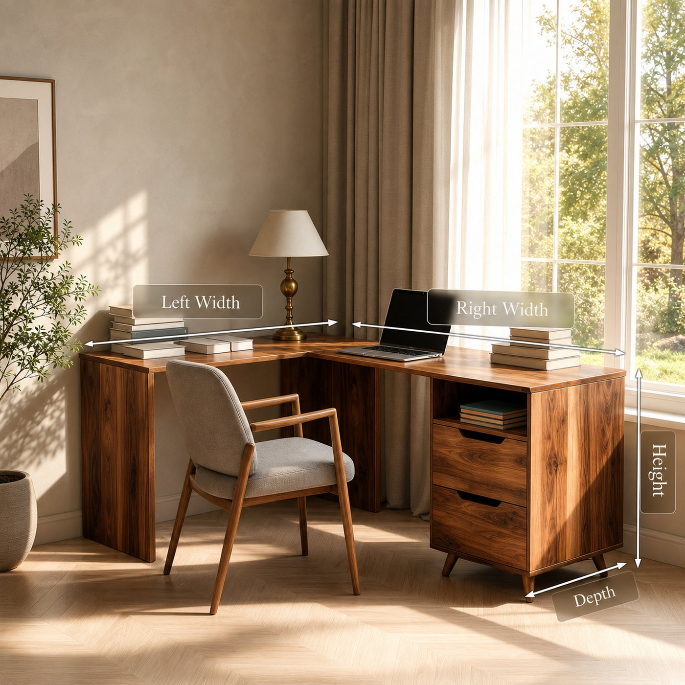 Elegant L Shaped Desk Corner For Home Office - product view 8