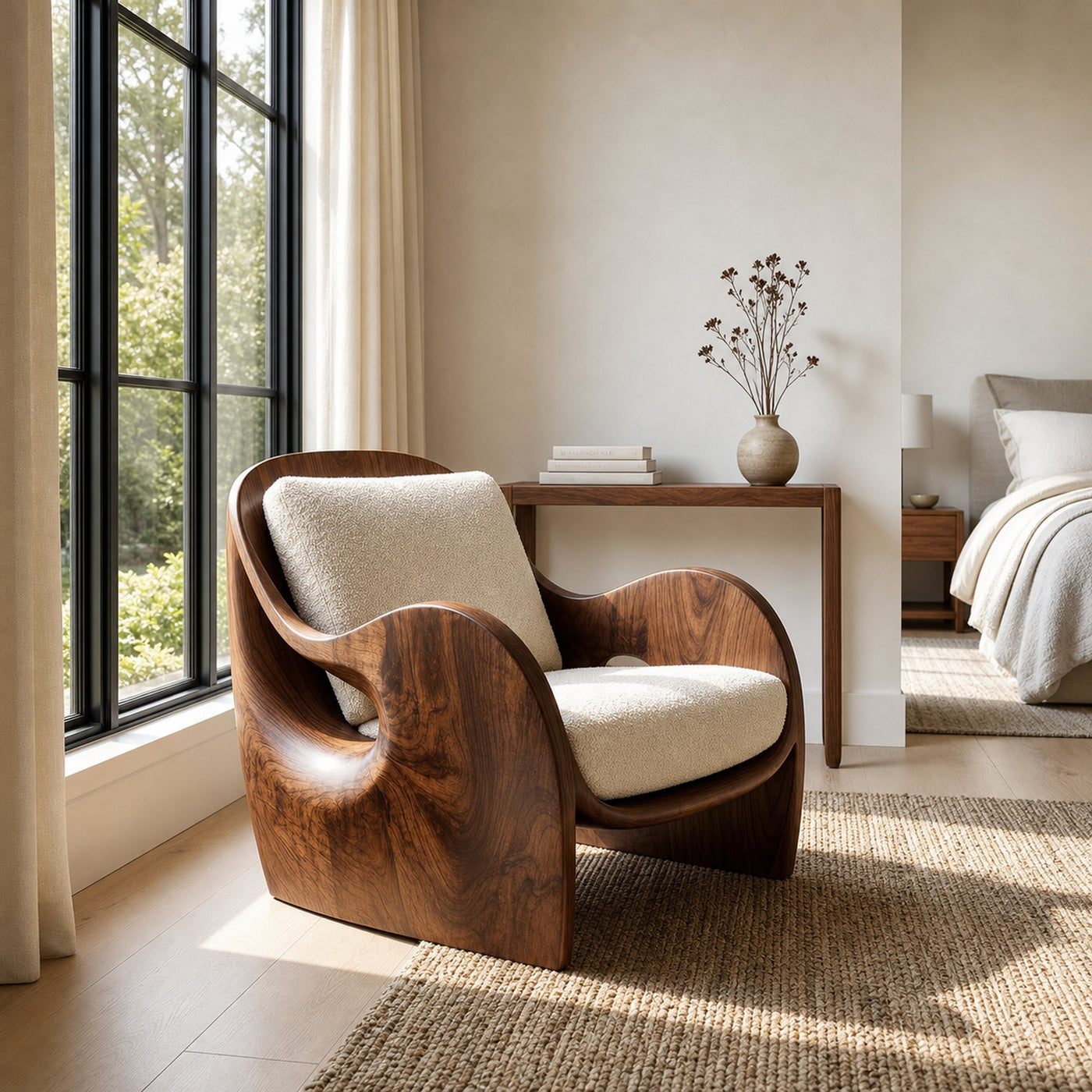 Elegant Natural Wood Chair For Modern Living Room - product view 7