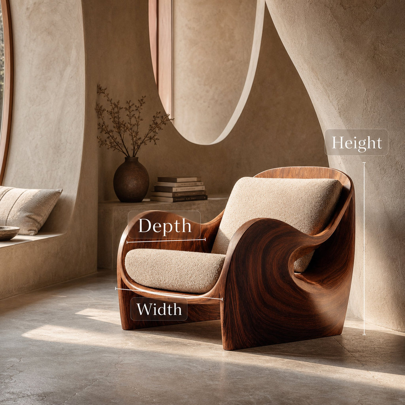 Elegant Natural Wood Chair For Modern Living Room - product view 8