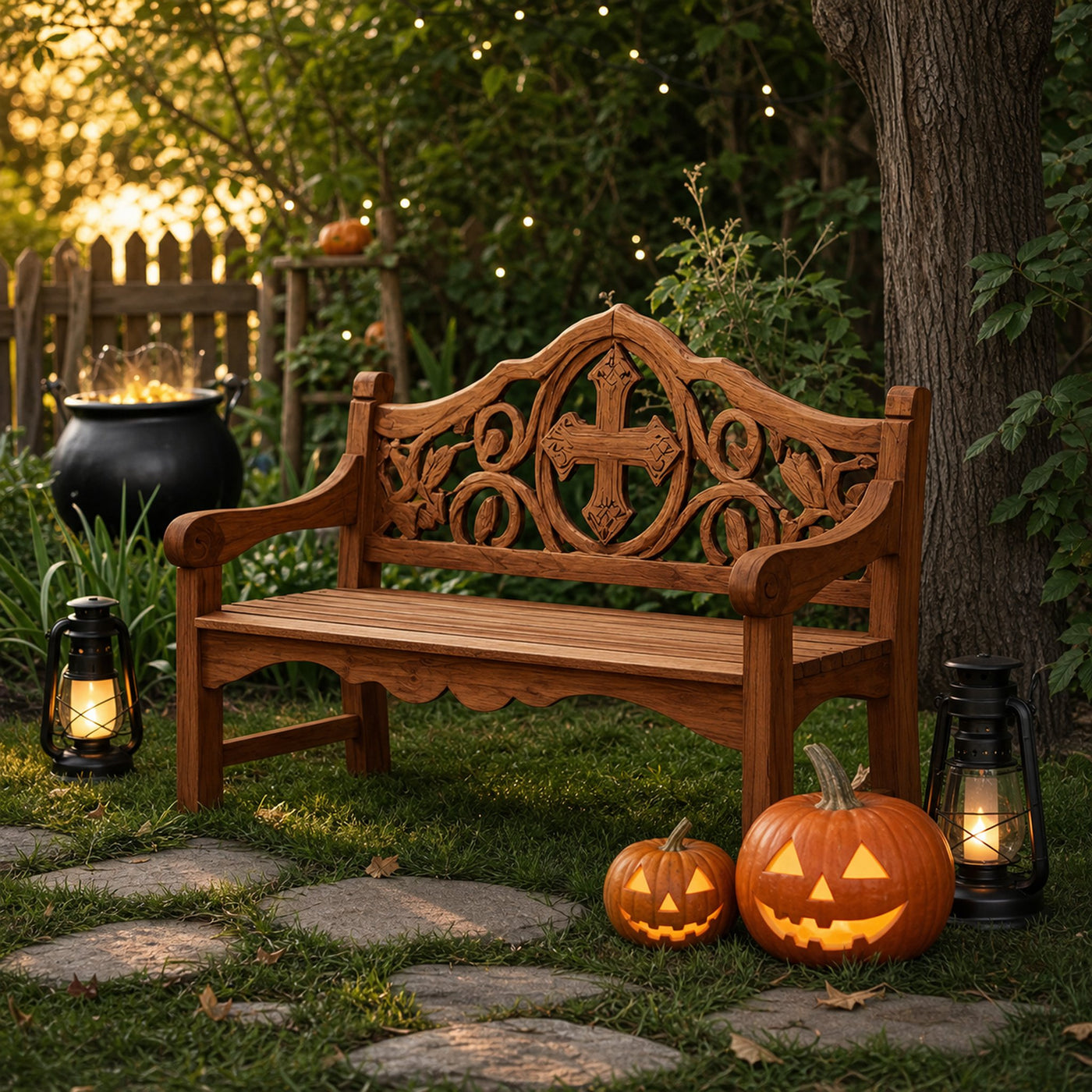 Farmhouse Halloween Patio Chair For Rustic Halloween Porch Decor - product view 6