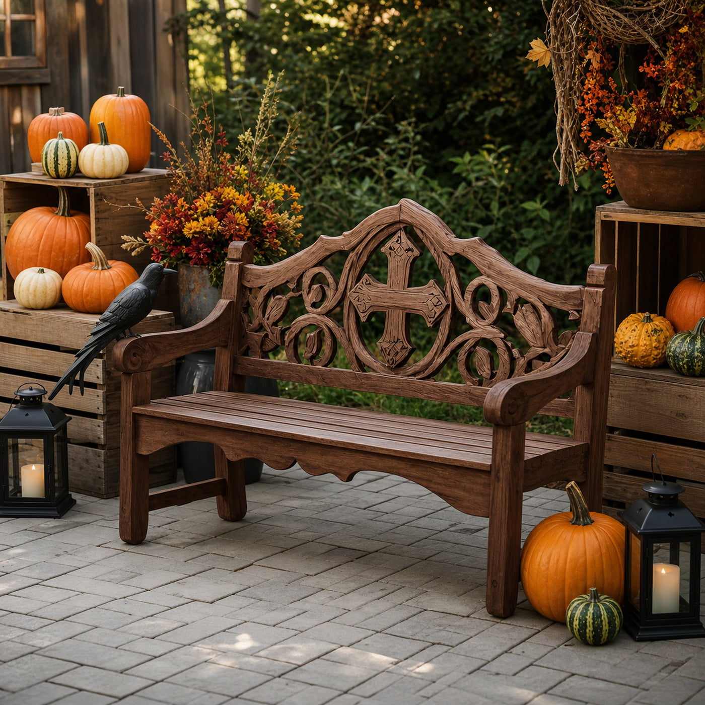 Farmhouse Halloween Patio Chair For Rustic Halloween Porch Decor - product view 7