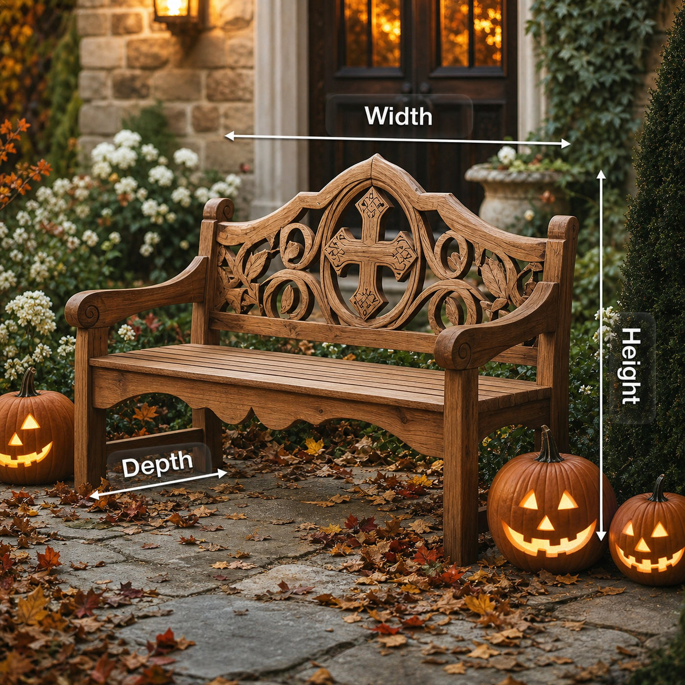 Farmhouse Halloween Patio Chair For Rustic Halloween Porch Decor - product view 8