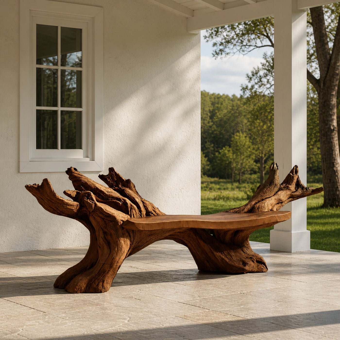 Farmhouse Live Edge Bench Entryway Design For Welcoming Foyers - product view 6