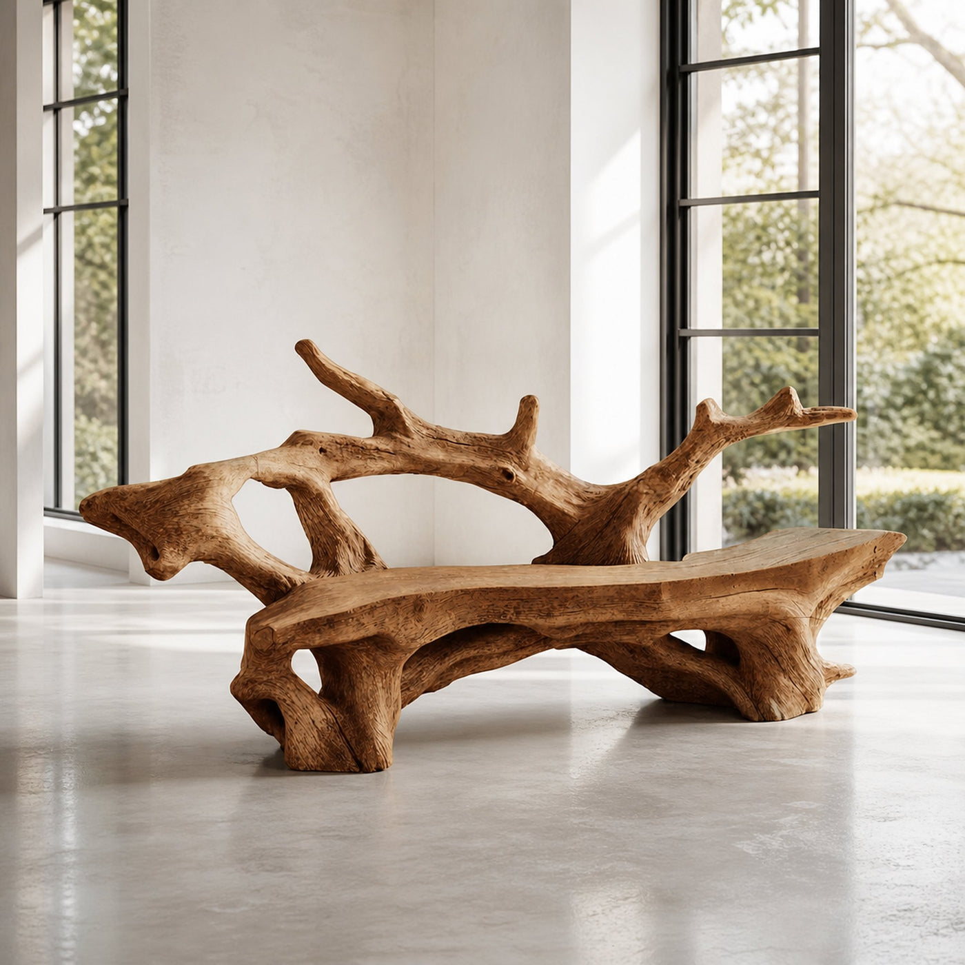 Farmhouse Live Edge Bench Outdoor Decor For Unique Garden Spaces - product view 6