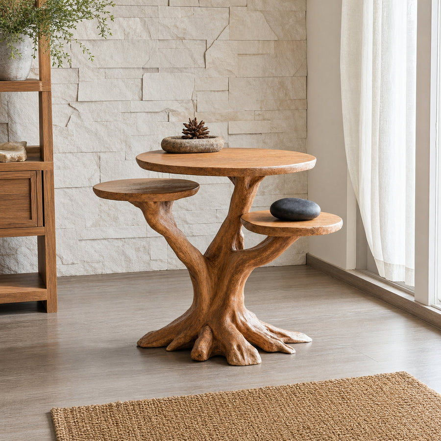 Farmhouse Live Edge End Table Living Room Decor