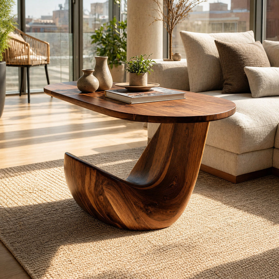 Farmhouse Live Edge Side Table For Vintage Furniture Vibe