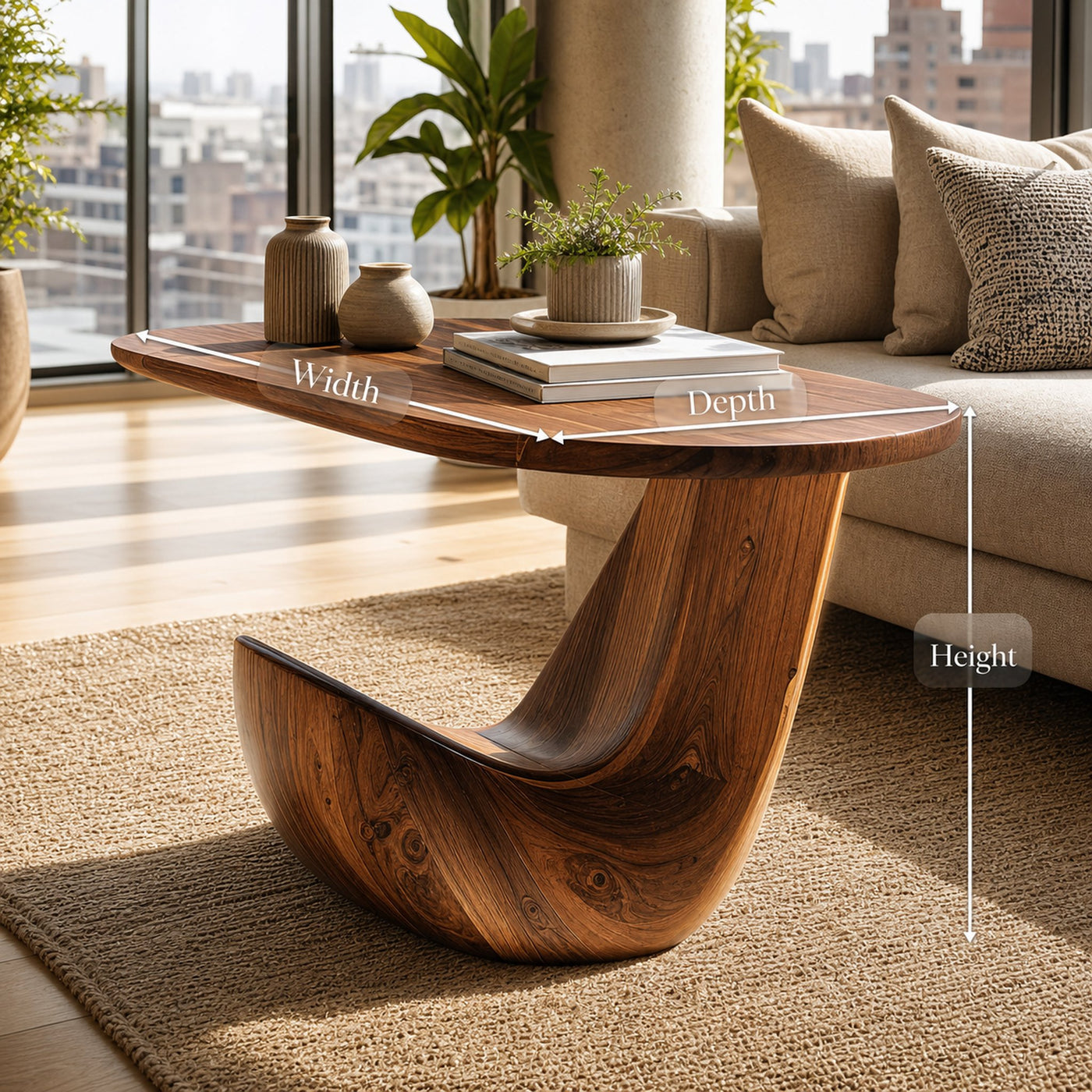 Farmhouse Live Edge Side Table For Vintage Furniture Vibe - product view 8