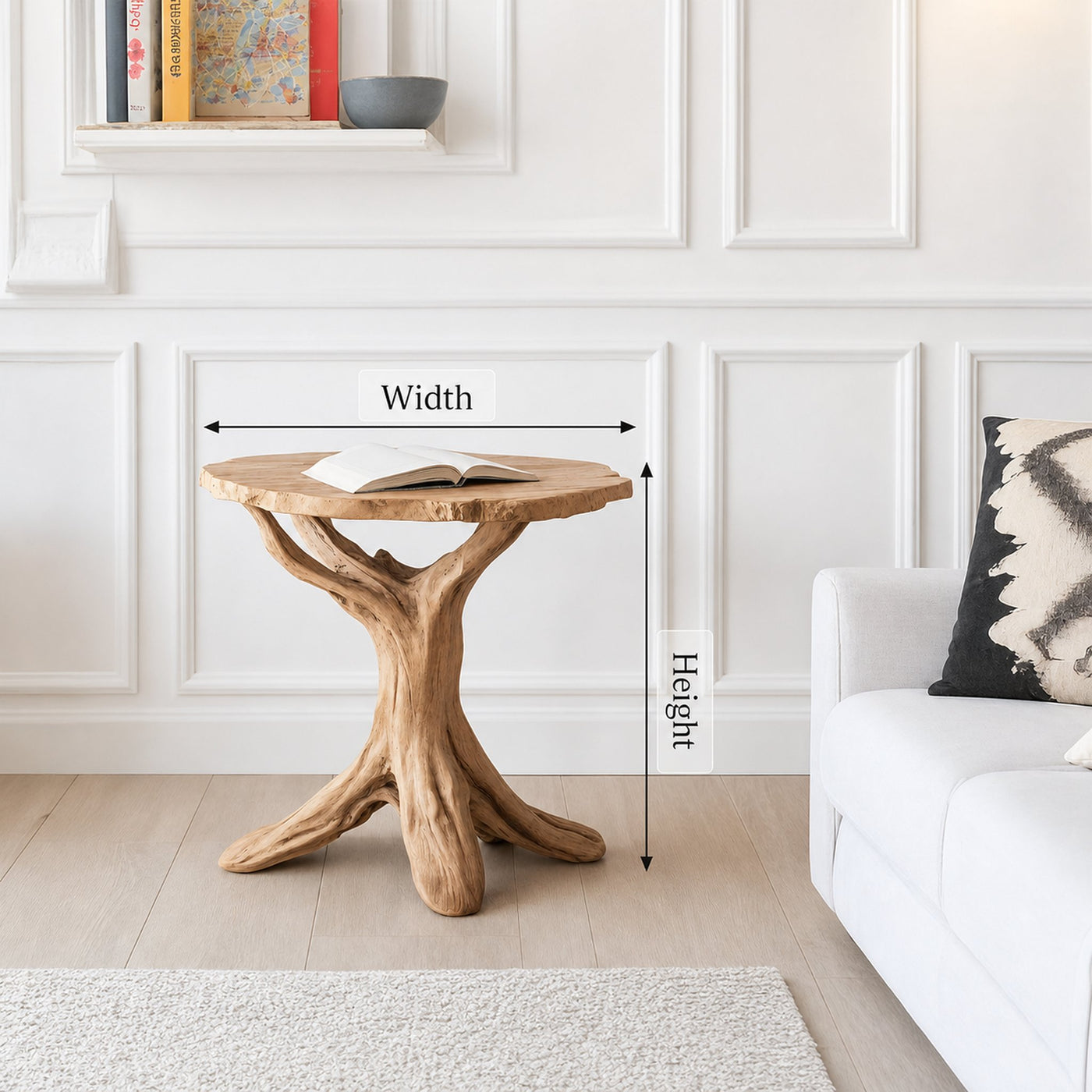 Farmhouse Round End Table For Entryway Design Stylish Furniture Decor - product view 8