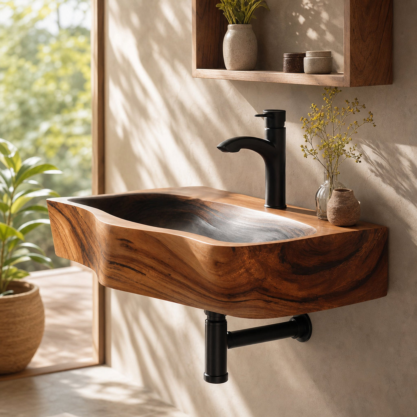 Farmhouse Solid Wood Vanity Sink For Bathroom Furniture Decor