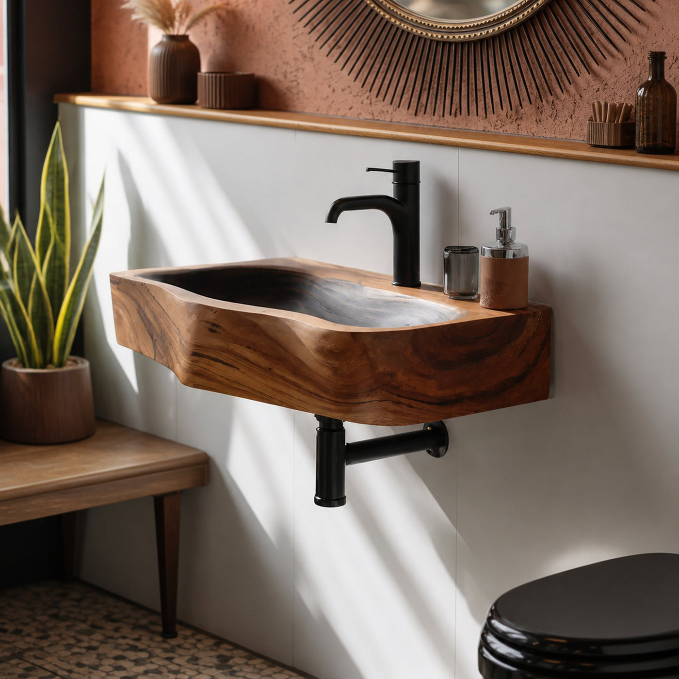 Farmhouse Solid Wood Vanity Sink For Bathroom Furniture Decor - product view 6