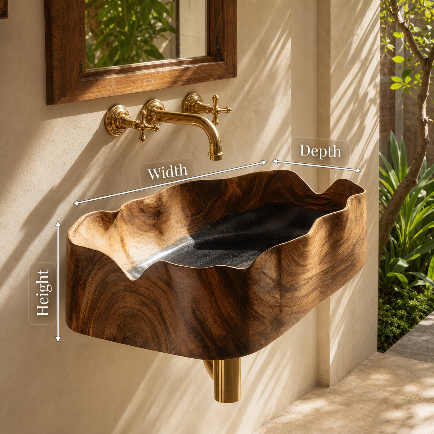 Farmhouse Solid Wood Vanity Sink For Bathroom Furniture Design - product view 8