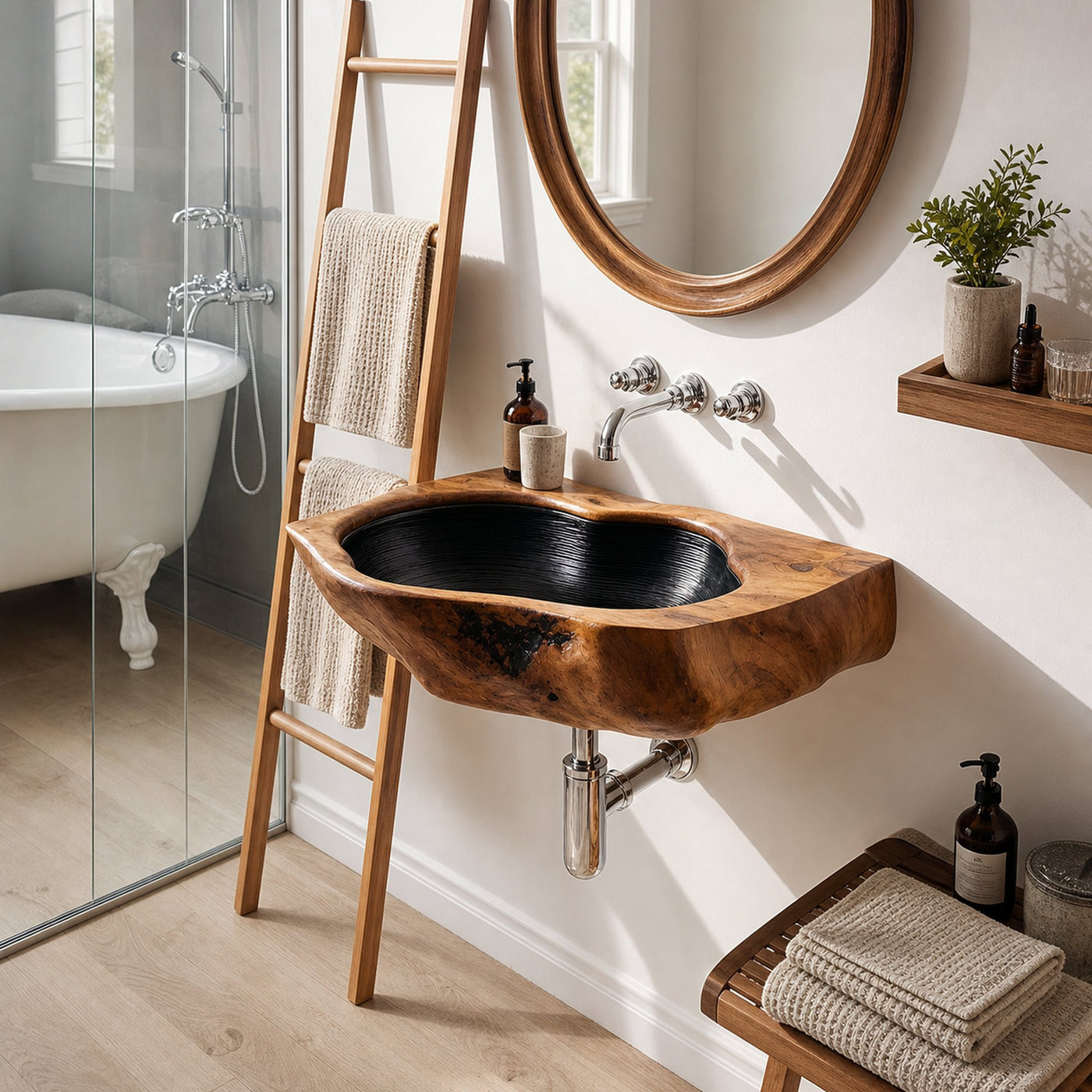 Farmhouse Solid Wood Vanity Sink For Bathroom Interior Decor - product view 6
