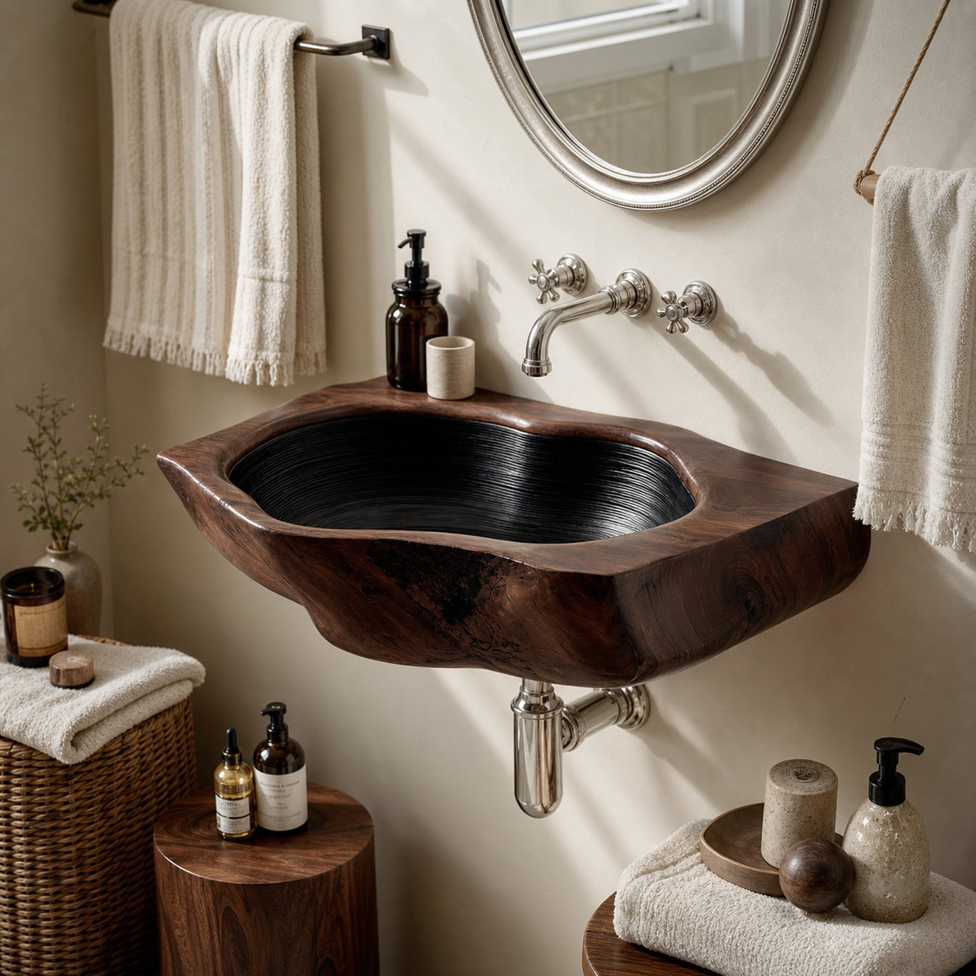 Farmhouse Solid Wood Vanity Sink For Bathroom Interior Decor - product view 7